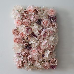 60X40Cm Kunstmatige Bloem Wanddecoratie Hortensia Pioen Roos Bloem Mat Wedding Achtergrond Shop Decor Bloemen