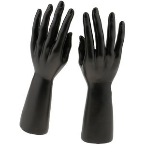 1 Paar Mannelijke Man Mannequin Hand Sieraden Armband Handschoenen Ringen Display Model Stand Tool Zwart/Huid/Wit