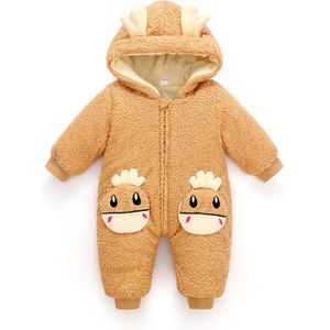 Herfst Winter Overall Voor Kinderen Baby Down Katoen Verdikte Kleding Hooded Cartoon Baby Jongens Meisjes Jumpsuit Baby Romper