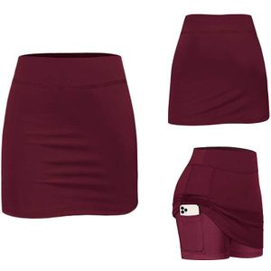 Vrouwen Tennis Rokken Inner Shorts Elastische Sport Golf Skorts Met Zakken Yoga Fitness Shorts