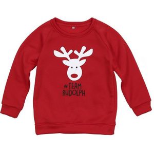 Loozykit Familie Bijpassende Kinderen Kleding Kerst Truien Herten Print Familie Ouder-kind Pak Afdrukken Katoenen Trui