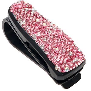 Strass Auto Fastener Clip Bril Cases Diamond Opslag Houder Auto Styling Draagbare Zonneklep Zonnebril Brillen Houder