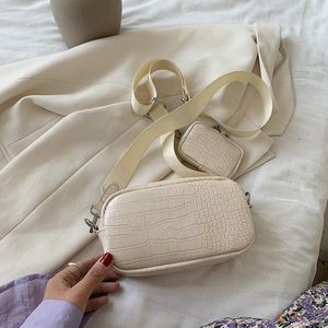 2 Stks/set Mini Pu Lederen Crossbody Tassen Voor Vrouwen Effen Kleur Schouder Handtassen Vrouwelijke Reizen Cross Body Bag