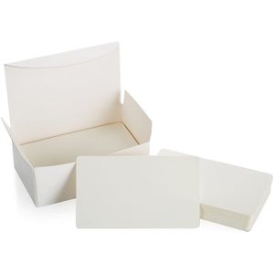 PPYY -Blank Wit Karton papier Bericht Card Visitekaartjes Woord Kaart DIY Tag Card Ongeveer 100 pcs (wit)