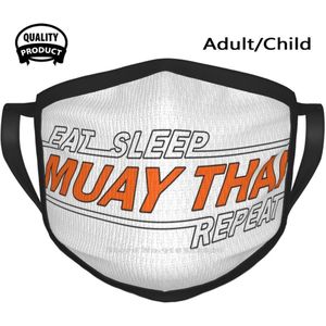 Eet Slaap Muay Thai Herhaal T-shirt Fietsen Vissen Cyclus Sjaal Uitlaat Eet Slaap Muay Thai Herhaal Eet Slaap Herhalen sport Muay