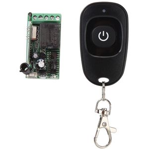 12V 433Mhz Afstandsbediening Draadloze Schakelaar Mini 1 Kanaal Relais Ontvanger Zender Elektrische Garagedeur Gate Auto Afstandsbediening clone