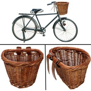 Vintage Fiets Mand Rotan Opknoping Organizer Bag Rieten Stro Opslag Rugzak Opbergmanden Nordic Meisjes Kinderkamer Decor