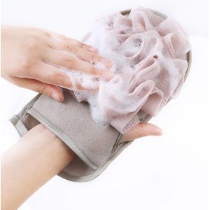 Thuis Draagbare Bad Handschoen Dubbele Kanten Mesh Body Spons Douche Scrubber Massage Mesh Bal Exfoliërende Baden Tool