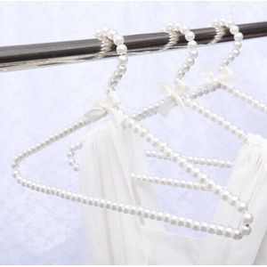 10 stks/partij 6 Kleuren Volwassen Hangers met Parels Kleerhangers Parel Broek Hanger Clip voor Kleding Winkel en Thuis