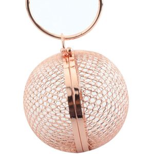 Women Clutch Evening Bag Shoulder Crossbody Bags Wedding Party Cage Geometric Beach Purse Metal Hollow Handbag