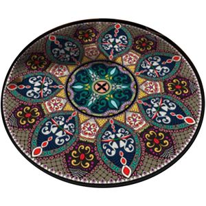 Mandala Floor Tapijt Nordic Bohemian Antislip Woonkamer Vloermat Wasbare Machine Grote Ronde Tapijt 3 Maten