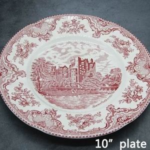 Kasteel Roze Servies Europese Keramische Ontbijt Plaat Rundvlees Dessert Soepkom