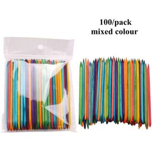 Hout Sticks Voor Cuticle Pusher Cuticle Verwijder Tool Vorken Voor Nagels Manicure Gereedschap Cuticle Trimmer Pedicure Gereedschap Professionele