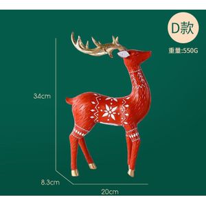 Kerst Sneeuwpop Kerstman Beer Ambachten Luxe Creatieve Nordic Dier Rode Kamer Gazon Decoraties Sculptuur Figuur Standbeeld
