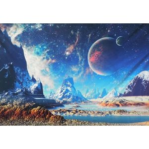 Luckyyj Tapijt Muur Opknoping Wandtapijten Galaxy Tapestry Planeet Tapestry Psychedelische Wandtapijt Vintage Tapijt Home Decor