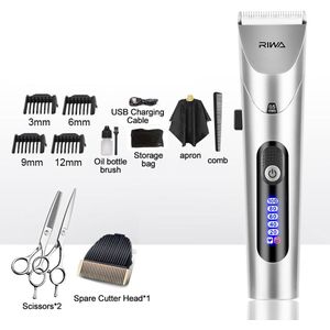 Xiaomi Riwa Tondeuse Professionele Elektrische Trimmer Met Led Screen Wasbare Oplaadbare Mannen Sterke Macht Staal Snijkop