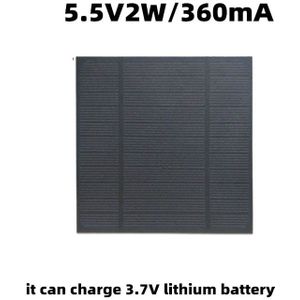 5.5V2W Zonnepaneel Diy Solar Lamp Opladen Panel Opladen 3.7V Lithium Batterij Zonnepaneel 360mA