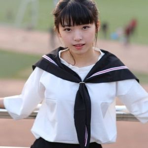 Japanse schooluniformen Koreaanse Mode Geplooide Rokken Sailor School pak voor meisje Wit zwart korte mouwen set Harajuku Kawaii