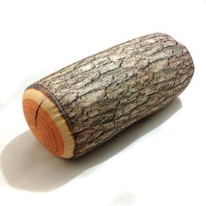 Creatieve Deeltjes Gevuld Simulatie Hout Log Textuur Boomstam Stump Kussen Lumbale Sierkussen Cadeaus Car Home Decor