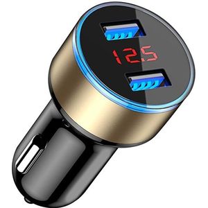 Car Charger 5 V 3.1A Met LED Display Universele Dual Usb Telefoon Auto-Oplader voor Xiaomi Samsung S8 iPhone X 8 Plus Tablet etc