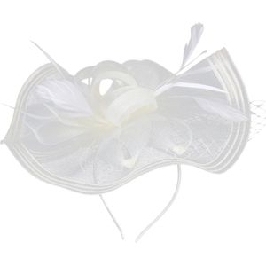 Grote vrouwen Elegante Hoeden Band Bloem Feather Party Hat Haar Clip Hoofdband Accessoire Formele Party Haaraccessoires