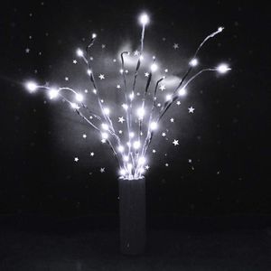 20leds 70cm LED Willow Tak Lamp Batterij Aangedreven Natuurlijke Hoge Vaas Filler Wilgentakje Verlichte Tak Bruiloft Decoratieve lichten