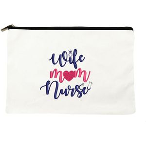 Make-Up Tas Afdrukken Ik Ben Mom En Verpleegkundige Cosmetische Zakken Organizer Bag Vrouwen Multifunctionele Schoonheid Zakken Reizen Toiletartikelen Organizer