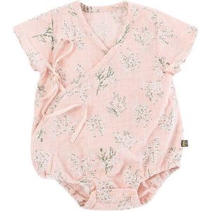 0-24M Pasgeboren Kimono Nachtkleding Baby Meisje Jongens Rompertjes Jumpsuit Korte Mouw Bloemenprint Badjas Zomer Baby Vastgebonden kimono