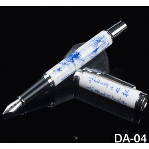 1 X Luxe Vulpen Jinhao 950 Blauw En Wit Porselein Draak 0.5 Mm Nib 18kgp