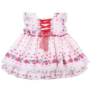 Kids Lolita Jurk Zomer Aardbei Pettiskirt Baby Verjaardag Kawaii Lolita Prinses Kostuum Gothic Lolita Jurk VO810