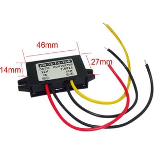 Buck Power Adapter Dc 12V (9-22 V) stap Omlaag Naar 7.5V 2A 15W Auto Supply Converter Waterdicht Regulator Module