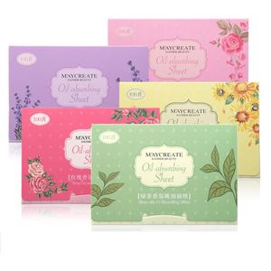 100pcs Korea Geurige Tissue Papier Gezicht Olie Absorberend Papier Plant Vezels Ademend Linnen Pulp Vloeipapier Voor Gezicht