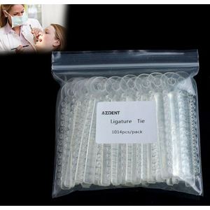 Tandheelkundige Orthodontische Ortho Ligatuur Banden Clear-Kleur 1014 Stks/pak