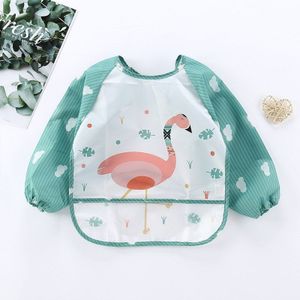 Balleenshiny Cartoon Dieren Baby Spullen Peuter Bandana Slabbetjes Lange Mouwen Bib Baby Waterdichte Wasbare Kids Feeding Supplies