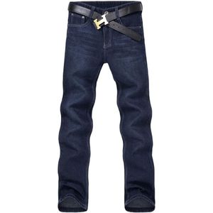 Classic Mannen Casual Mid-Rise Straight Slim Denim Jeans Jeugd Lange Broek Comfortabele Broek Casual Mannen Jeans Straat dragen
