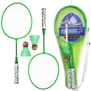 1 Paar Badminton Rackets Met Ballen 2 Speler Badminton Set Voor Kinderen Indoor Outdoor Sport Spel Badminton