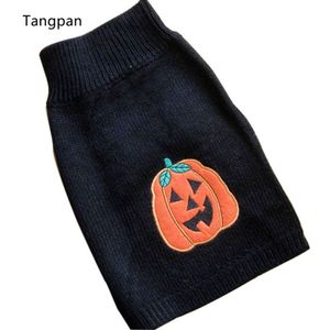 Tangpan Warm Wol Coltrui Classic Halloween Pompoen Print Hond Trui Puppy Apparel