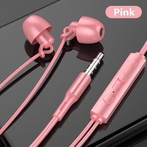 In-Ear Bedrade Koptelefoon Voor Sleep Noise-Proof Wired Controle Universele Muziek Oordopjes Met Microfoon Voor Mobiele Telefoon pc Tablet Laptop