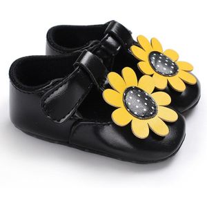 Pasgeboren Baby Meisje Lederen Schoenen Anti-slip Prewalker Zachte Tong Prinses Meisjes Zonnebloem PU Baby Schoenen Zomer 0-18 M