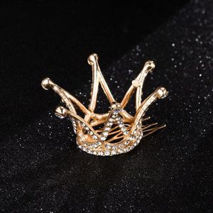 Mini Ronde Kristal Strass Tiara 'S En Kronen Pageant Prom Prinses Kam Tiara Kroon Bruiloft Haar Accessoires Voor Vrouwen