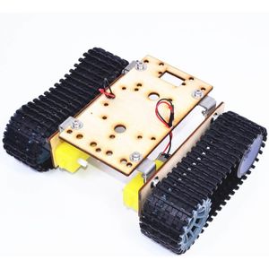 Small Hammer DIY Smart Wooden RC Robot Tank With Plastic Crawler Belt TT Motor For Arduino UNO