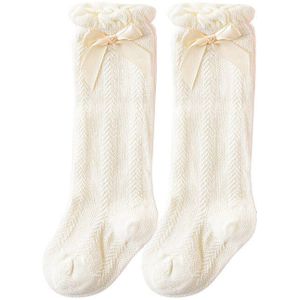 10Pairs Boog Kinderen Lange Schoenen Sokken Kinderen Meisjes Knie Hoge Ballet Dancewear Baby Spullen