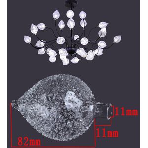 Dia.60mmx97mm G4 Creatieve Zand Brandende Perzik-Vormige Glazen Lampenkap Woonkamer Kroonluchter Verlichting Accessoires