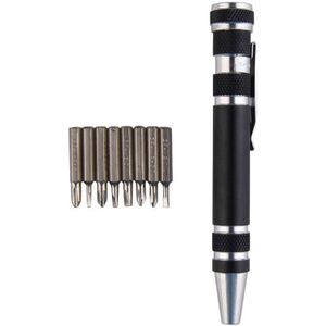8 in 1 Aluminium Precisie Schroevendraaier Set Pen Stijl Mini Torx Sleufschroevendraaier Draagbare Multi-Tool Voor Voor telefoon