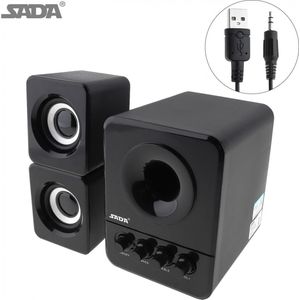 Sada Bedrade Mini Draagbare Bass Kanon 3W Pc Combinatie Speaker Met Usb 2.1 Wired Voor Laptop Computer