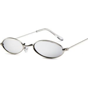 Kleine Ovale Zonnebril Voor Mannen Man Retro Metalen Frame Geel Rood Vintage Kleine Ronde Zonnebril Voor Vrouwen