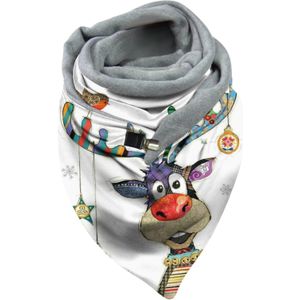 40 # Шарф Kerst Herten Print Button Sjaals Winter Vrouwen Soft Wrap Warm Wraps Winddicht Sjaal Echarpe Hiver Шарф Женский зимний