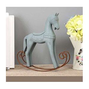 BUF Moderne Europa Stijl Trojan Horse Standbeeld Bruiloft Decor Houten Paard Retro Woondecoratie Accessoires Hobbelpaard Ornament