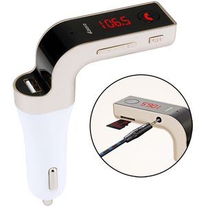 Soonhua Usb-poort Car Charger Socket Adapter Fm-zender MP3 Speler Led Display Reizen Met Aux Kabel Voor 12V-24V Voertuigen