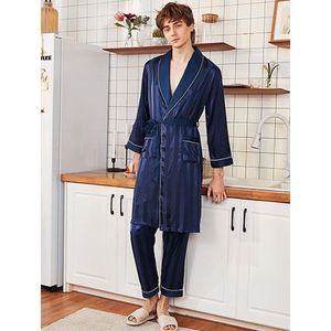 Mannen Voorjaar Gewaad Badjas Yukata Mannelijke Rayon Kimono Bad Gown Nachtjapon Nachtkleding Sleepshirts Pijama Mujer L-XXL